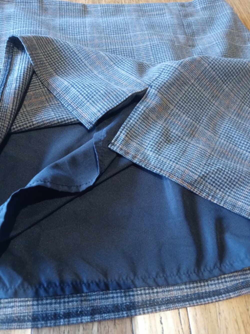 OLD NAVY heritage mini skirt in brown check (L) - Picture 12 of 14